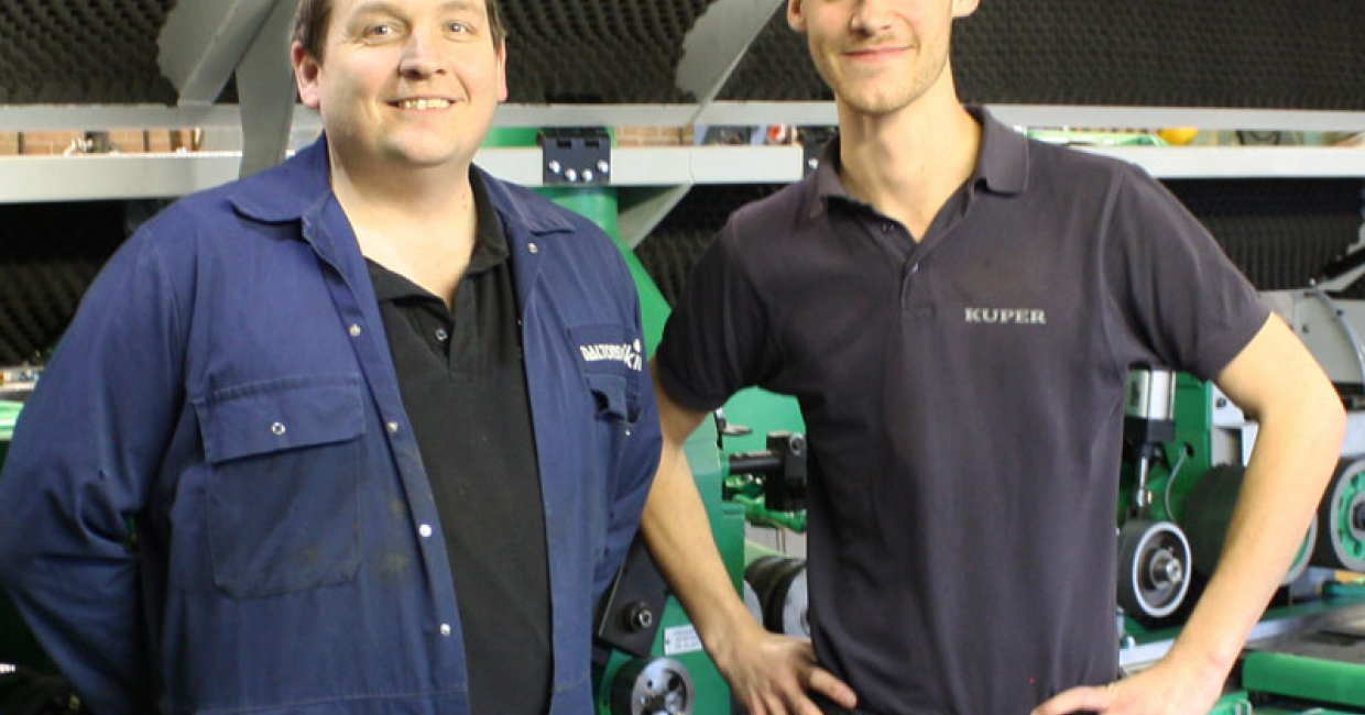 Daltons Wadkin Workshop Manager Steve Campbell (left) with Julian Gillich