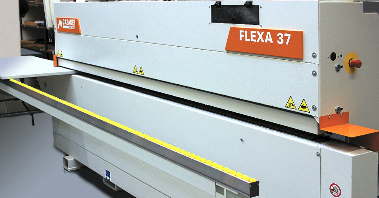 Straight line edging at Flexfurn will be done on their new Flexa 37 machine from RW Machines.