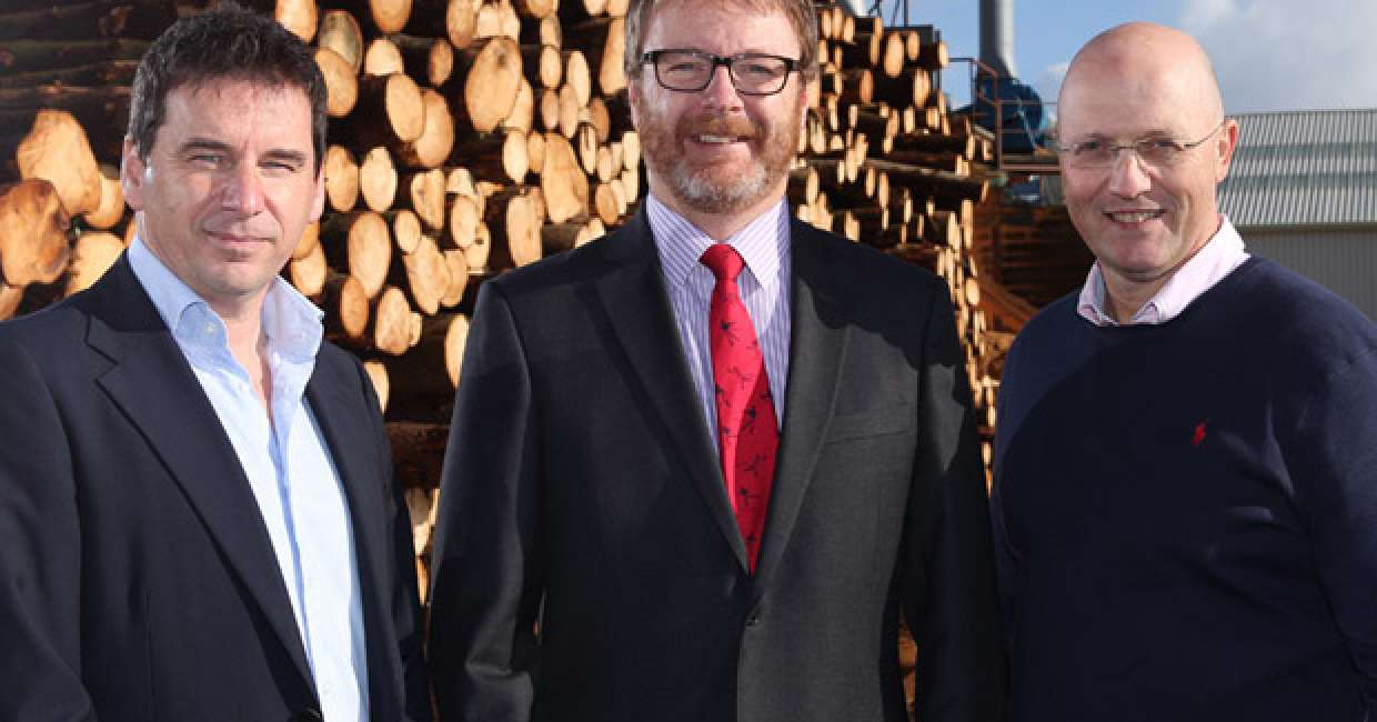 Left to right: Terry Edgell, director and co-founder of Premier; Mike Kear, senior corporate banking manager for HSBC and Dilwyn Howells; director and co-founder of Premier at Premier’s newest acquisition