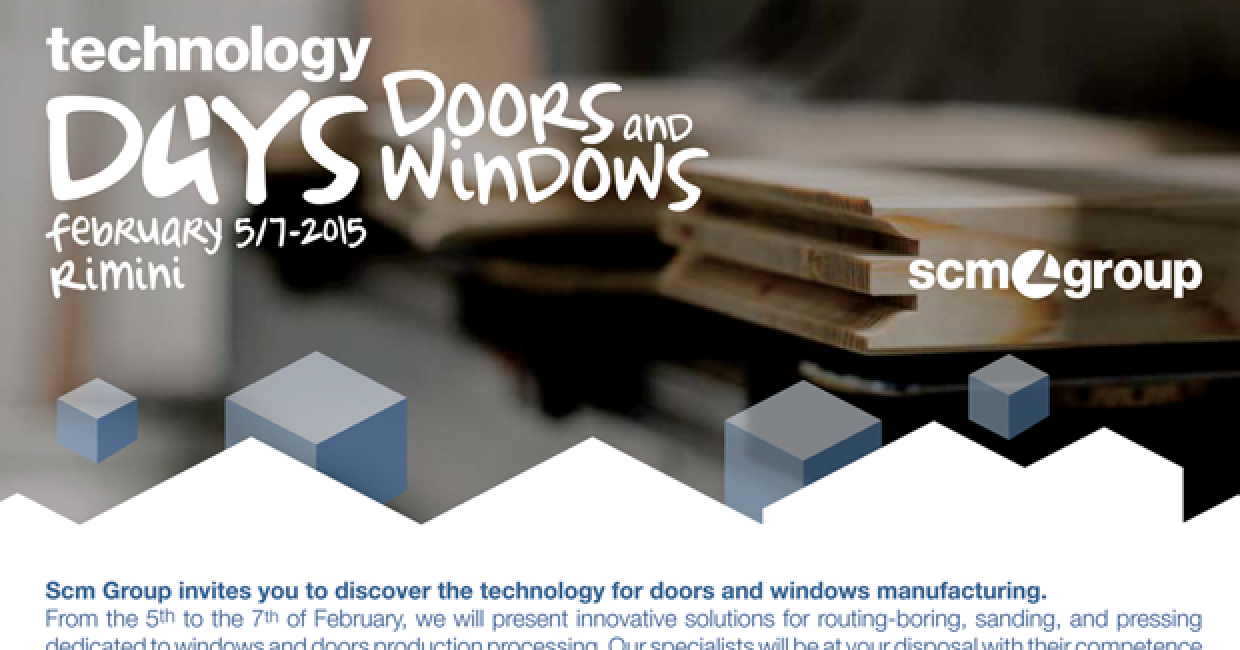 SCM Tech Days for window and door producers