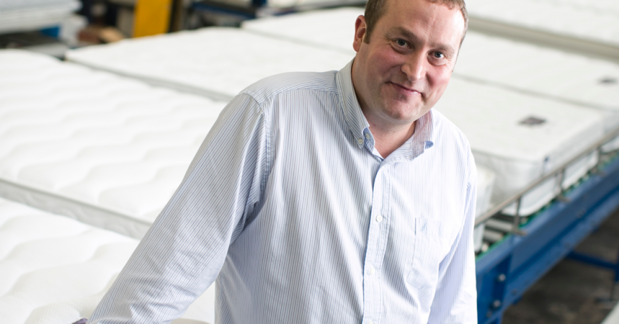Silentnight's manufacturing manager Michael Dingwall