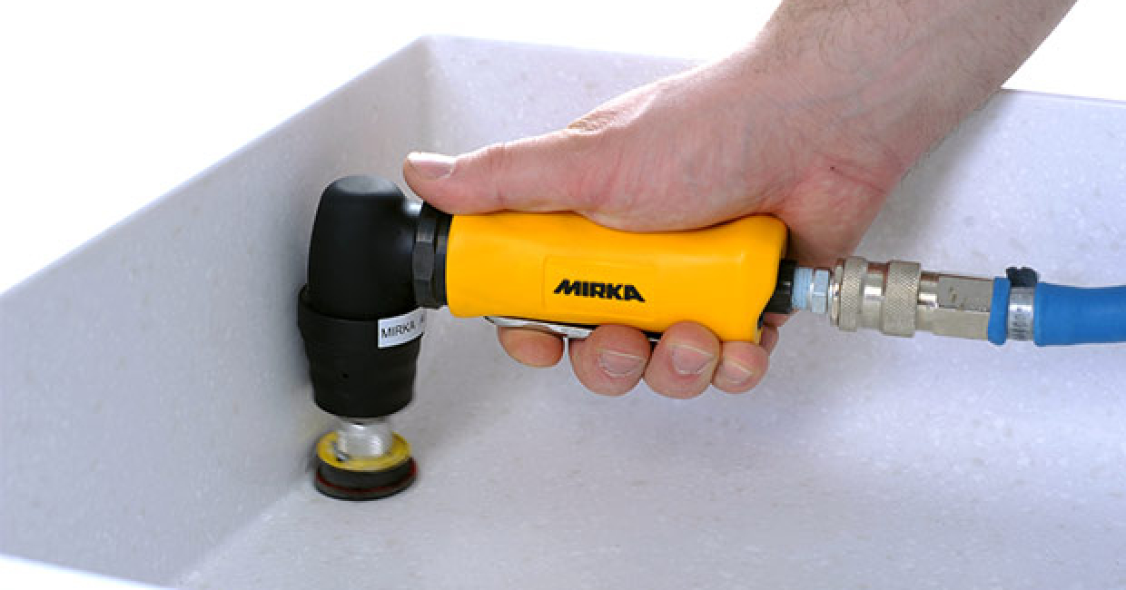 Mirka’s new Angled Orbital Sander kit – perfect for those awkward, hard-to-reach places