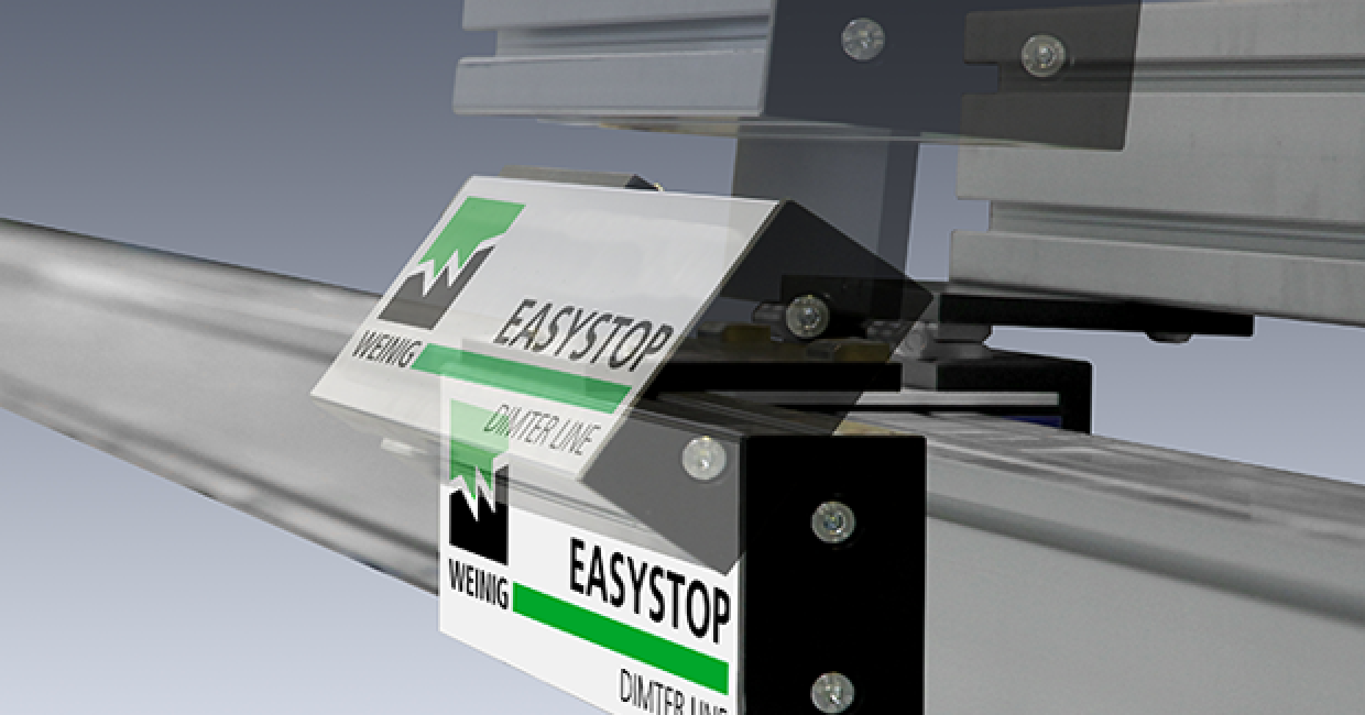 EasyStop from Weinig, hinged hydraulic buffer