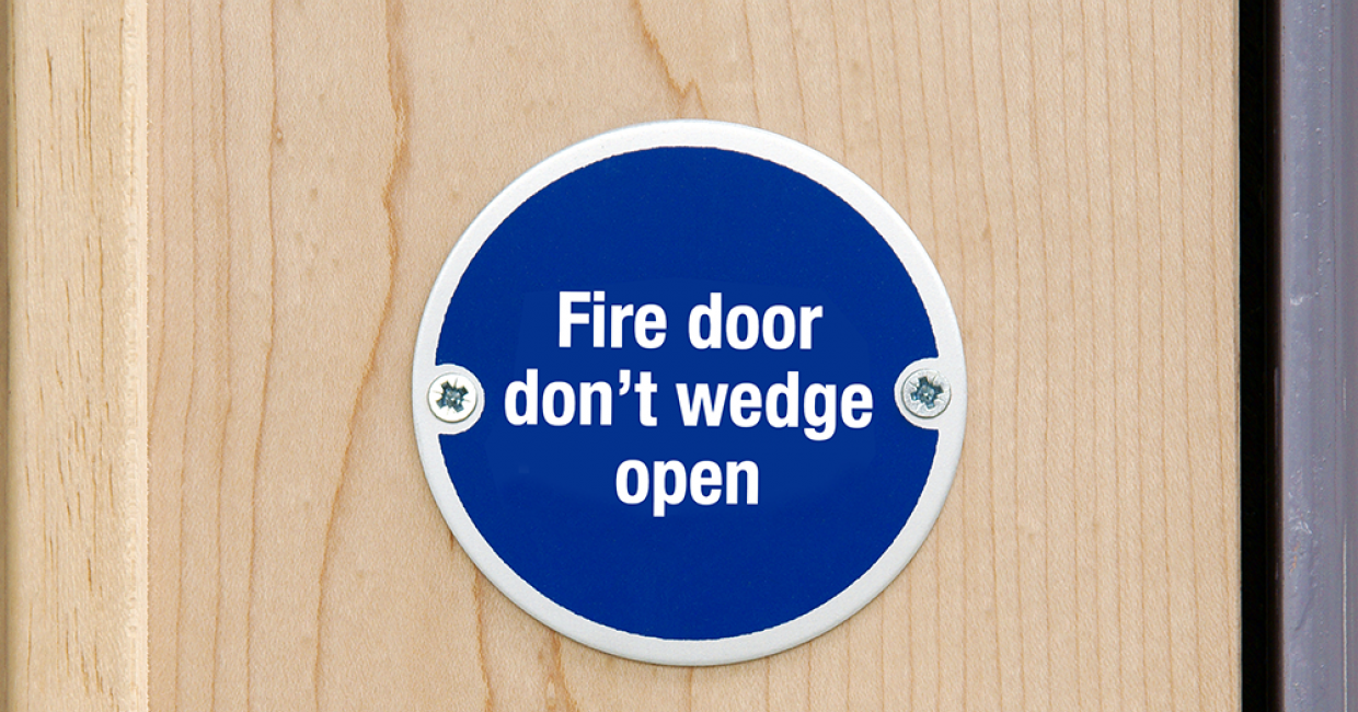 A wedged-open fire door renders it completely useless!