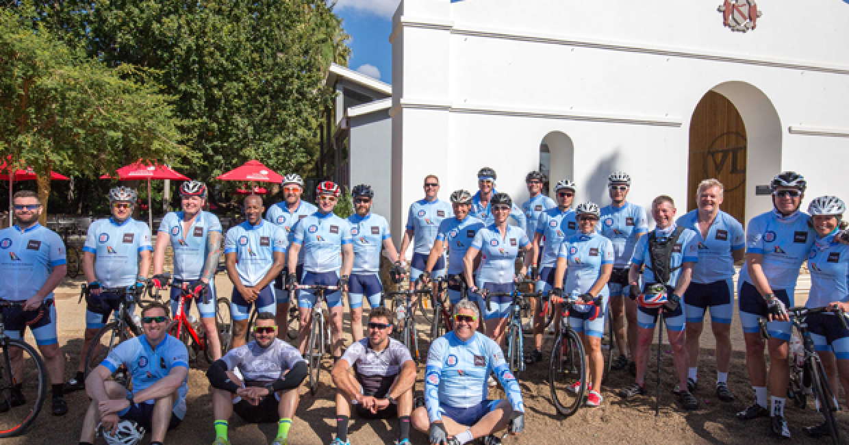 PWS’ Blood Sweat & Gears cycling challenge riders and support team