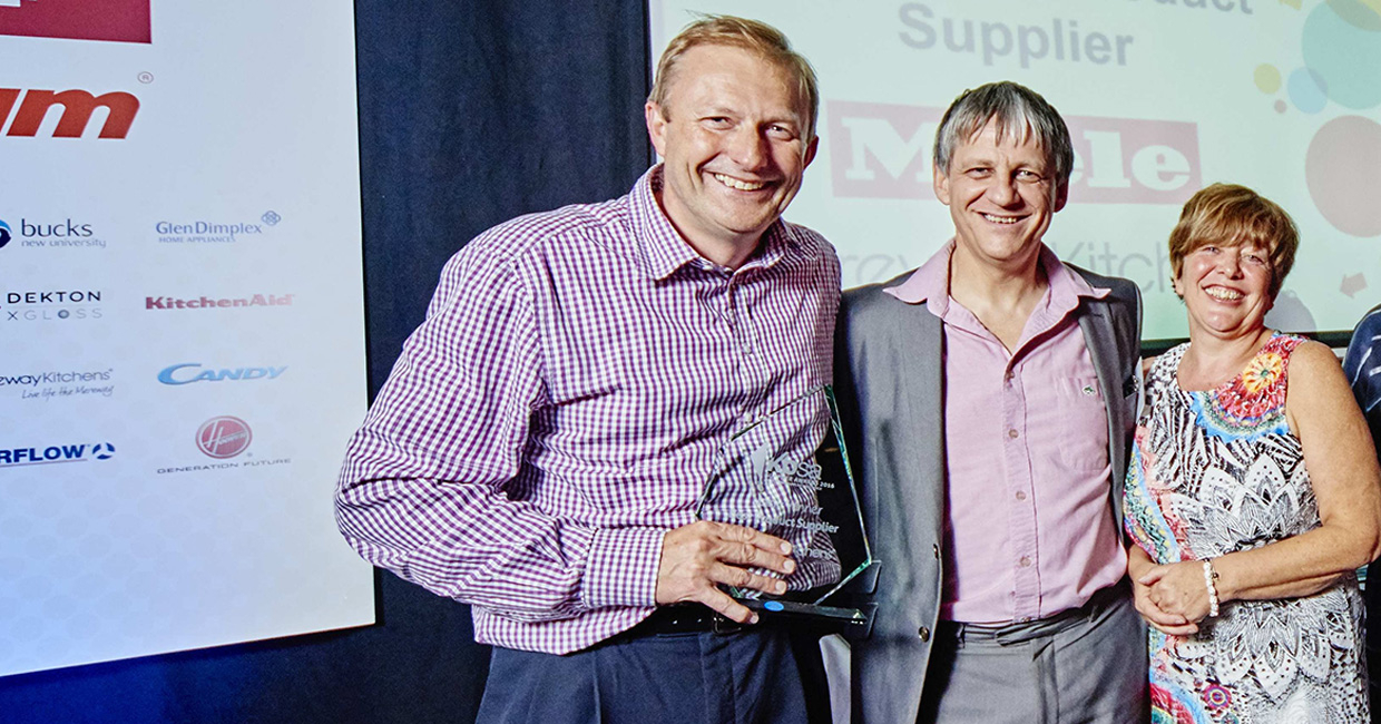 Mereway picking up its KBSA Best Product Supplier gong