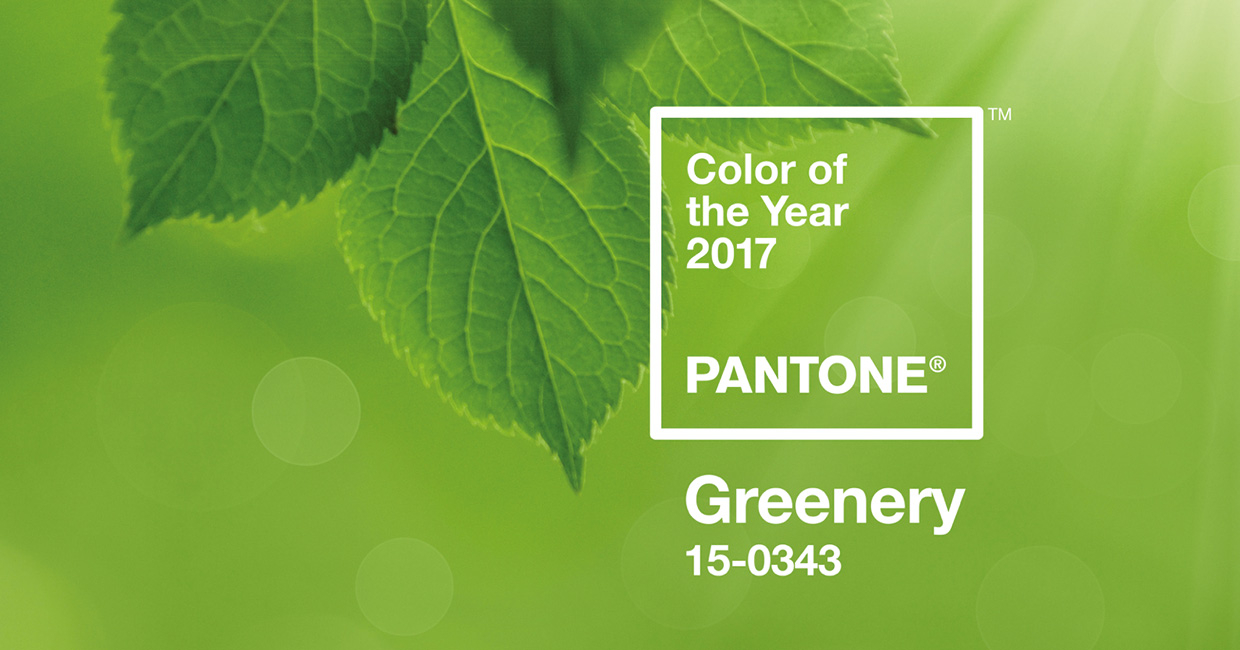  Pantone 15-0343 Greenery will be one of the key trends during 2017