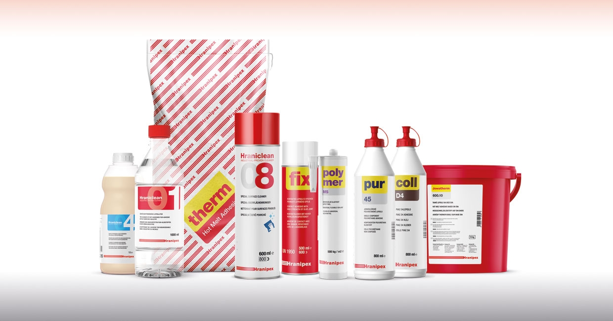 Adhesives and cleaners from Hranipex