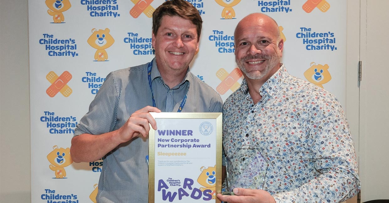 Sleepeezee win the Sheffield Children’s Hospital New Corporate Partnership Award