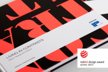 Interprint’s Living in Contrasts decor book recognised with red dot award