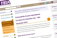FIRA to hold upholstery flamability regulations training course