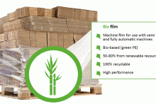 Replace plastic pallet wrap with eco-friendly sugar cane bio film
