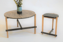 London Plane trees showcased in modernist wild craft furniture collection 